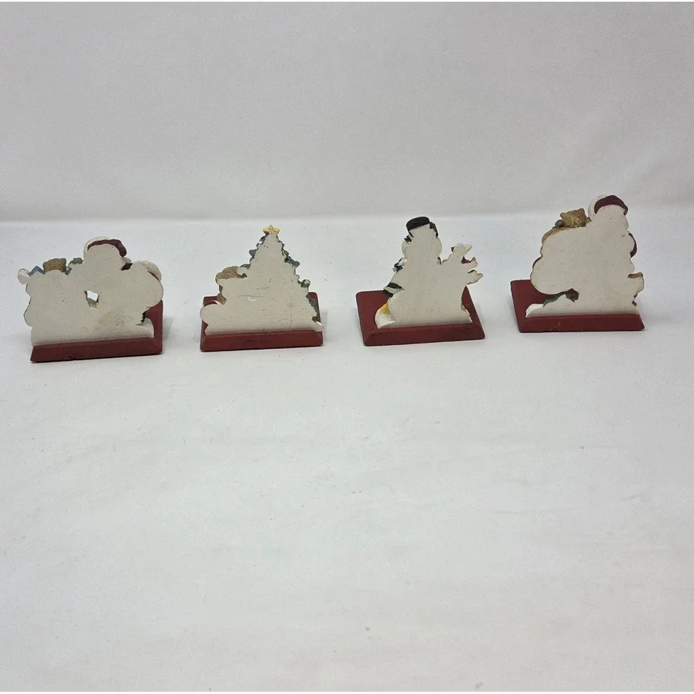 Vintage Trim A Home Kmart Resin Christmas Stocking Holders Set of 4 NIB Boxes